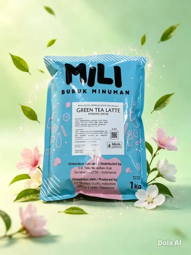 Mili Bubuk Minuman 1KG Green Tea Latte – Bubuk Matcha Instant Premium