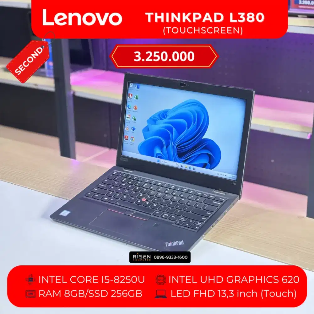 LENOVO THINKPAD L380 I5-8250U RAM 8GB SSD 256GB FHD 13,3inch Second