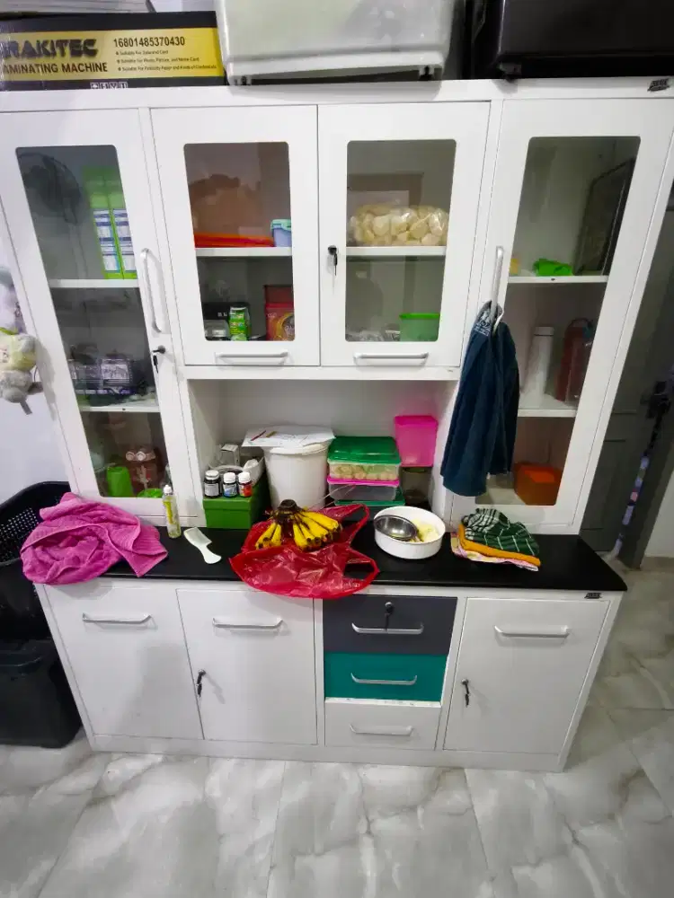 Lemari Sayur/Kitchen Set Plat Besi 4 Pintu