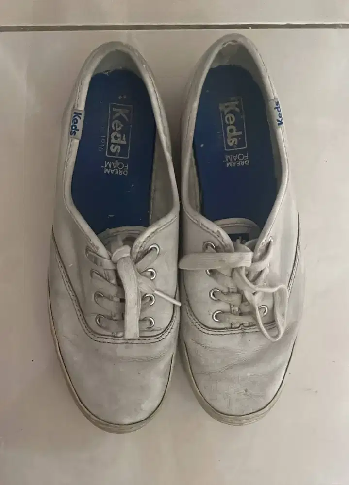 Sepatu Sneakers Keds The Platform Leather White Size 37 OriginalSecond