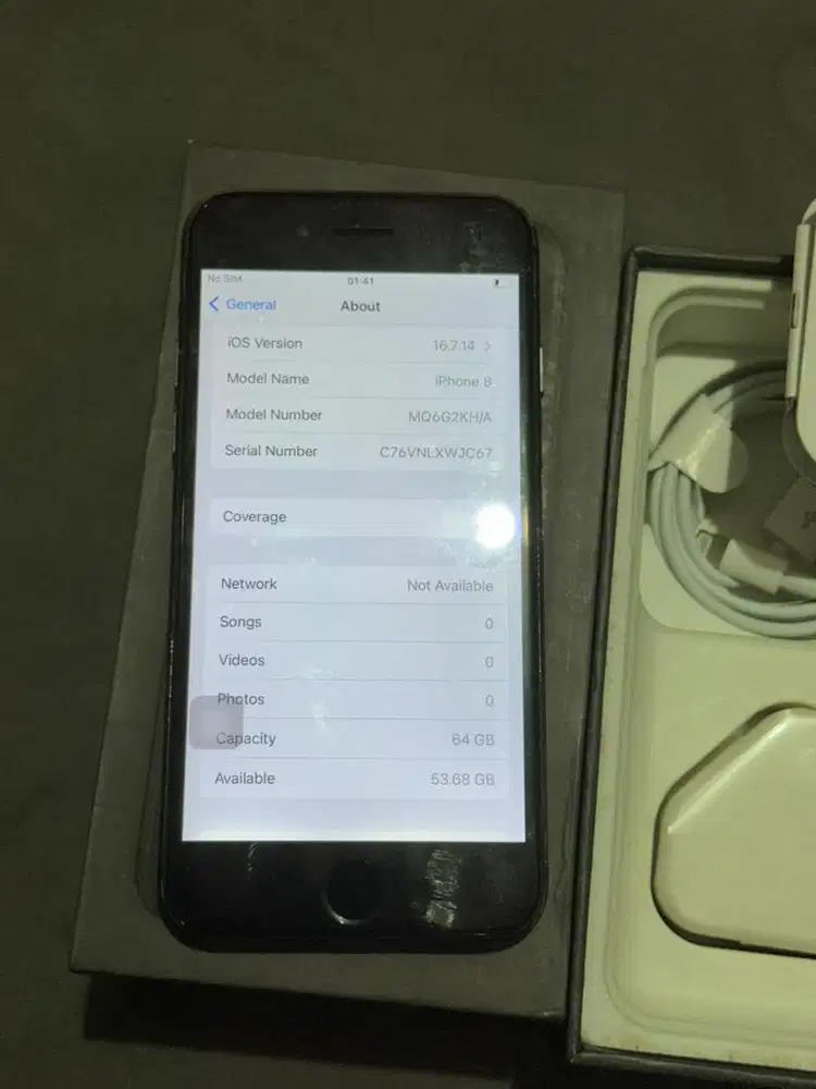 Iphone 8 Grey 64GB Terdaftar Lengkap