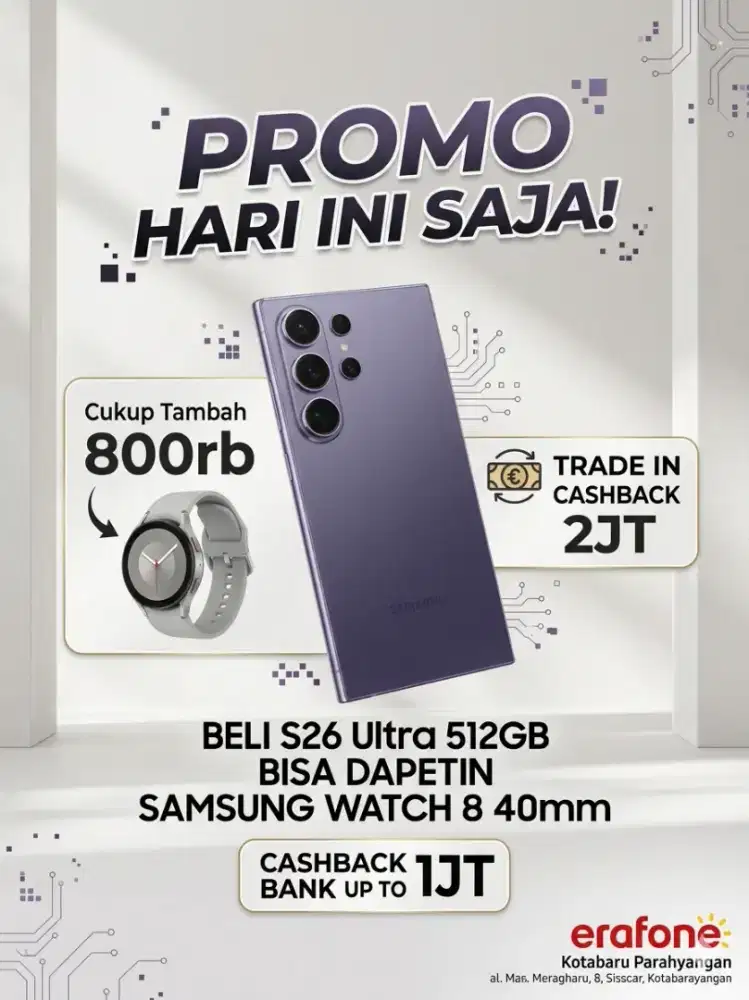 Beli S26 Ultra 512GB promo kredit bisa 0% pake kartu kredit