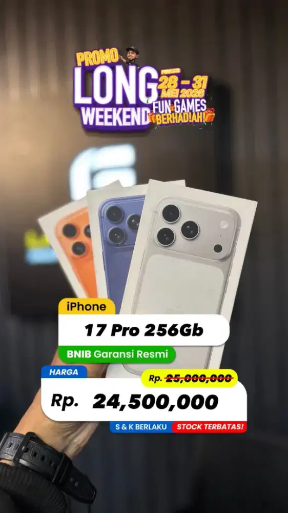 READY IPHONE 17 256GB New Unit BNIB bisa cicilan dan nego