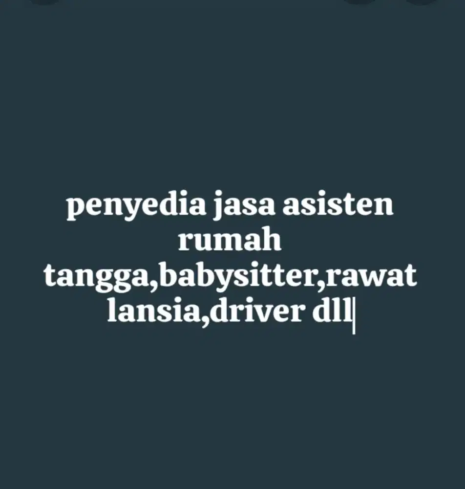 Jasa penyalur asisten rumah tangga