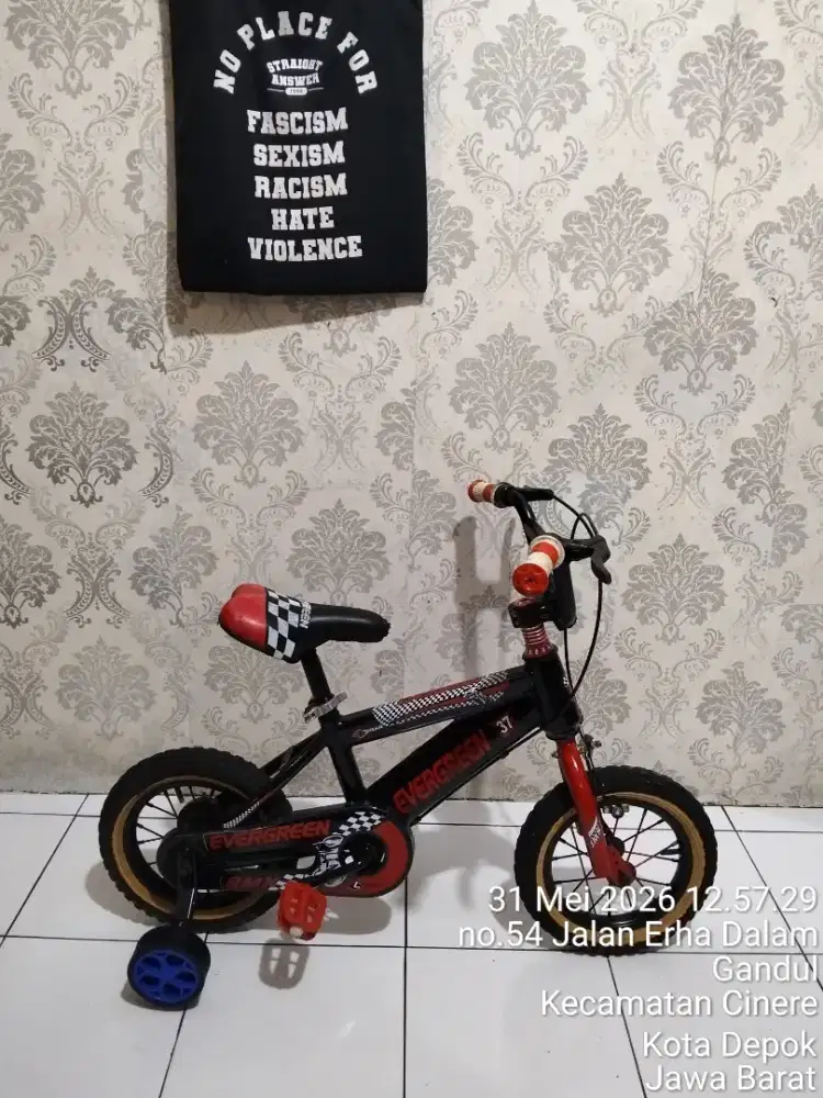 Sepeda BMX anak ukuran 12 untuk umur 3-4 tahun