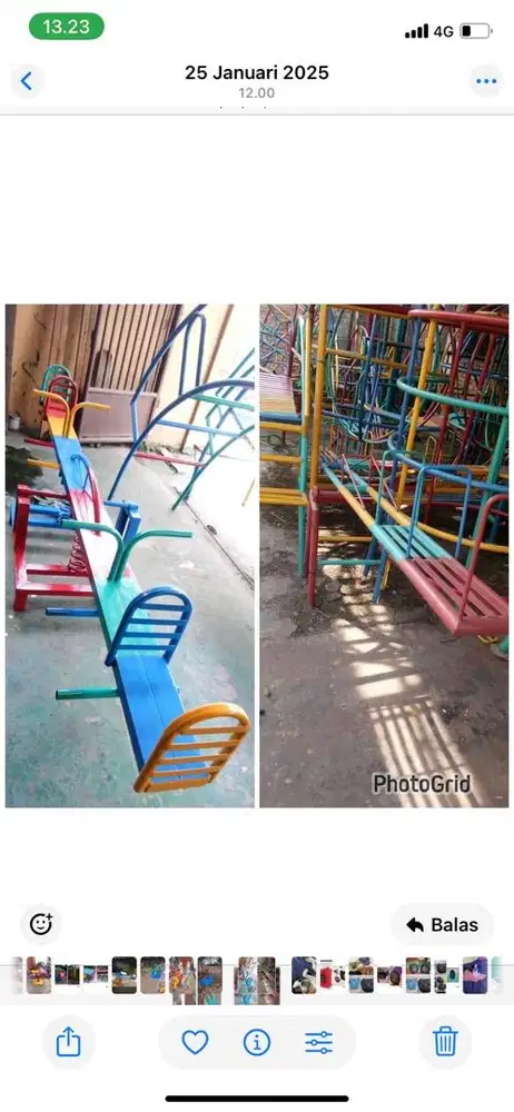 Perosotan, ayunan, jungkat jungkit, playground, mainan anak TK