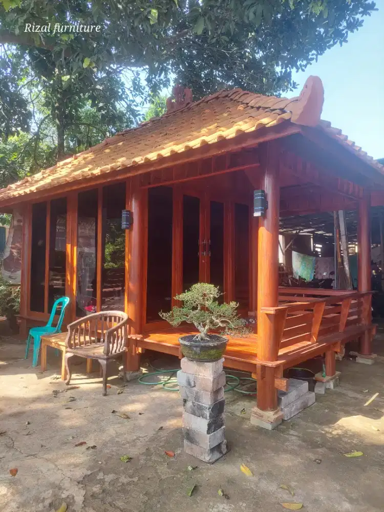 Gazebo dinding kaca ready stok