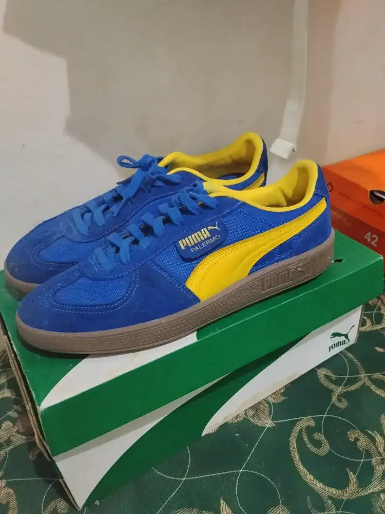 Puma palermo vintage update Vivid blue sunny yellow