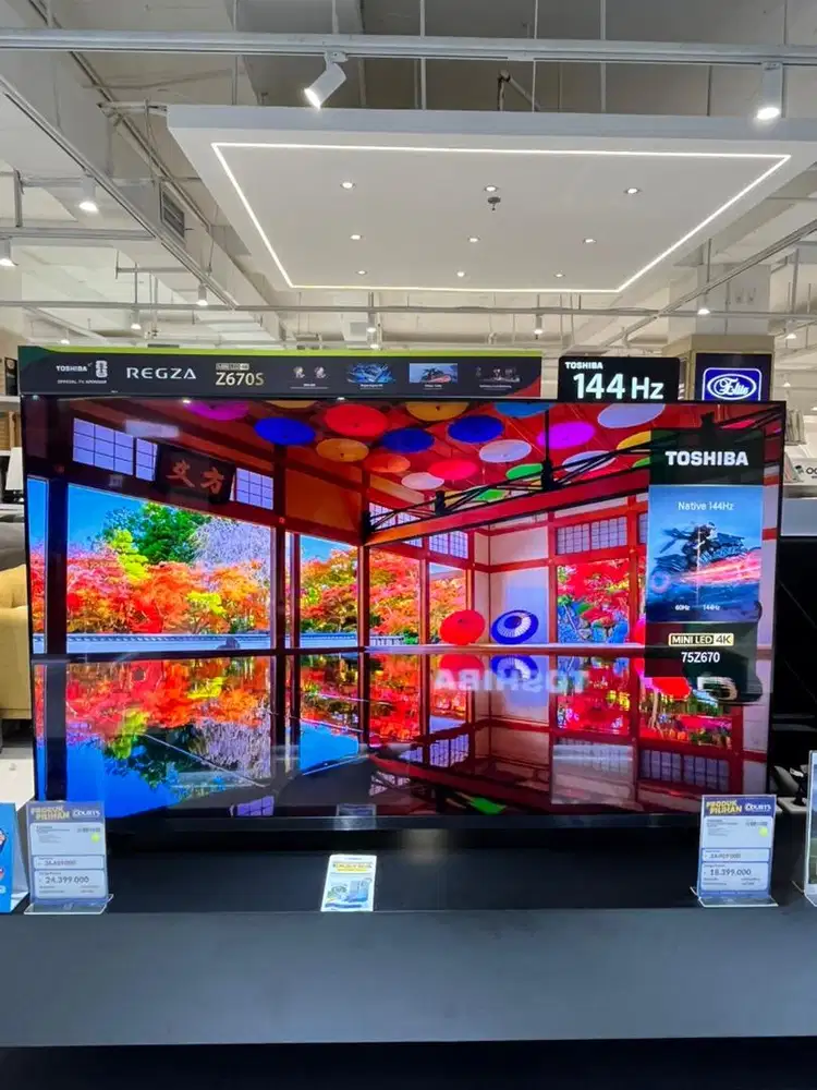 TOSHIBA 4K QLED SMART TV 75 INCH, BISA CICILAN 0%