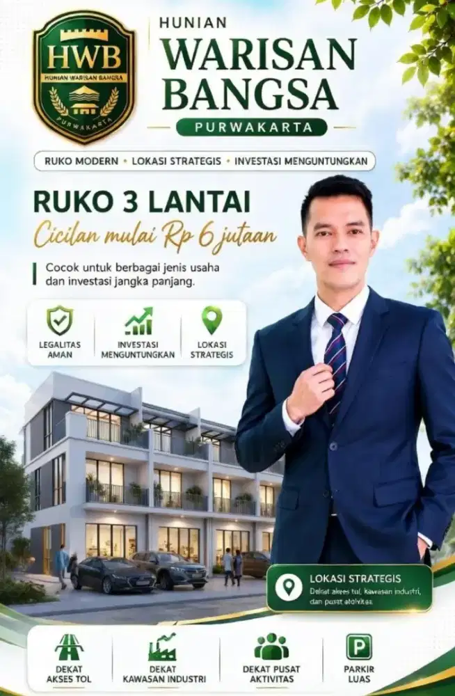 Ruko 3 Lantai Premium BEP Ga lama