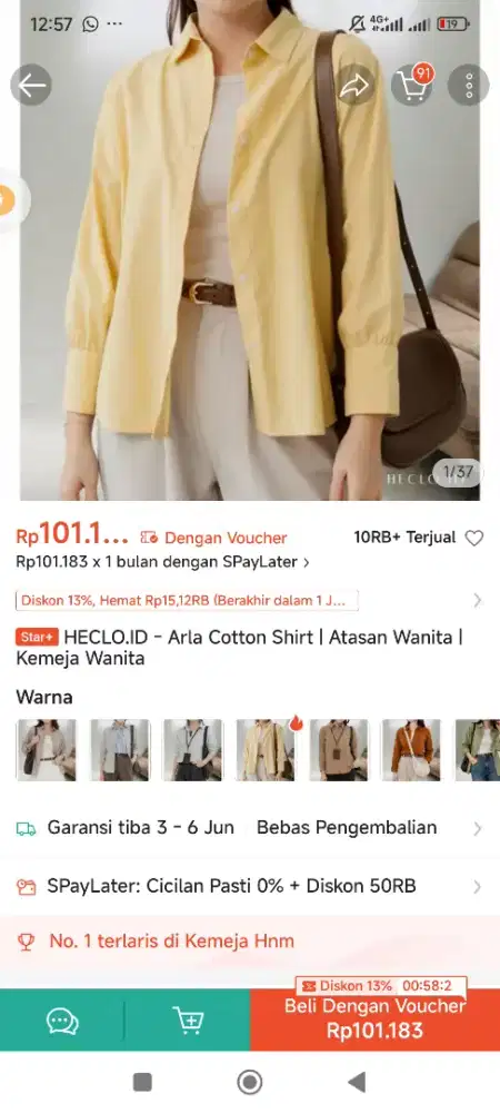 KEMEJA OVERSIZE SOFT BLUE