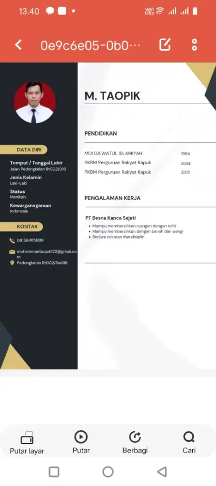 mencari pekerjaan