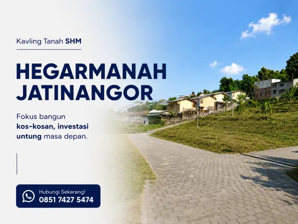 Unit Terbatas! Investasi Tanah Jatinangor, Cicilan 36 Kali