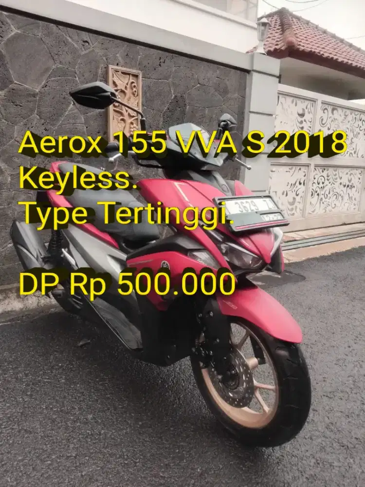 Aerox S 2018 Keyless. Pajak ON. Standar. Mulus. Ban OK. Cash/Kredit/TT