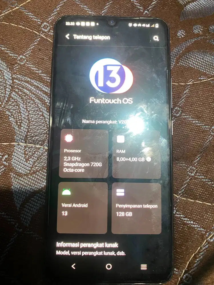 Jual hp second ViVO V20 Ram 8 128gb tahun 2025