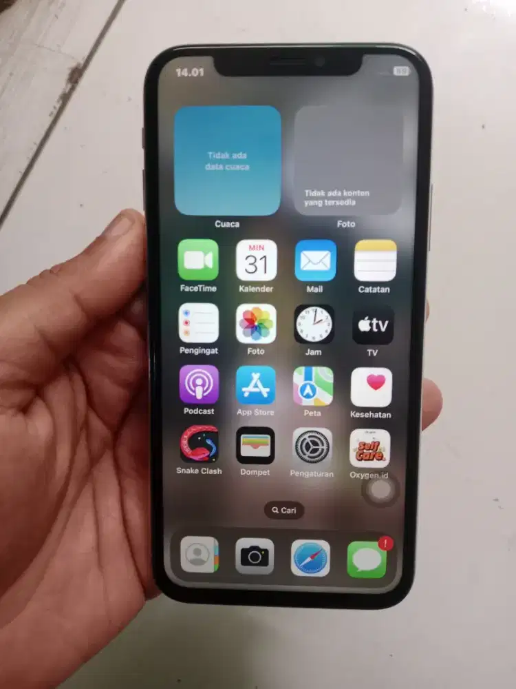 Iphone X inter jaringan all operator 64gb hp charger