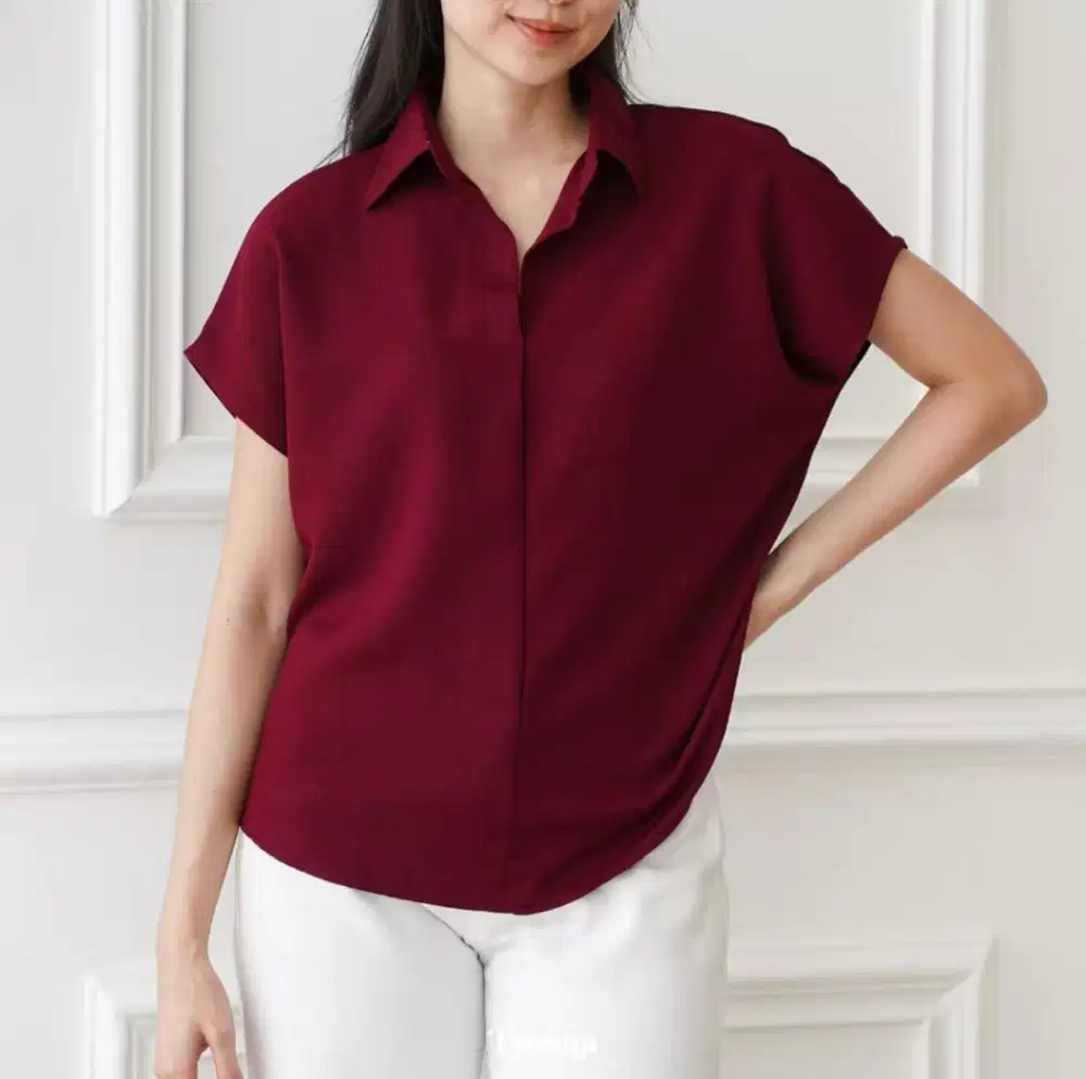Blouse Maroon All Size