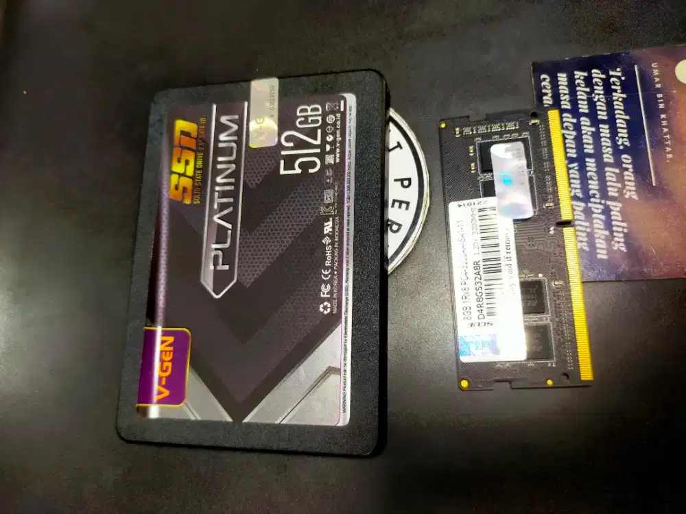 Dijual SSD 512GB Merk Vgen +Ram 8Gb DDR4 PC 3200  merk Vgen siap pasng