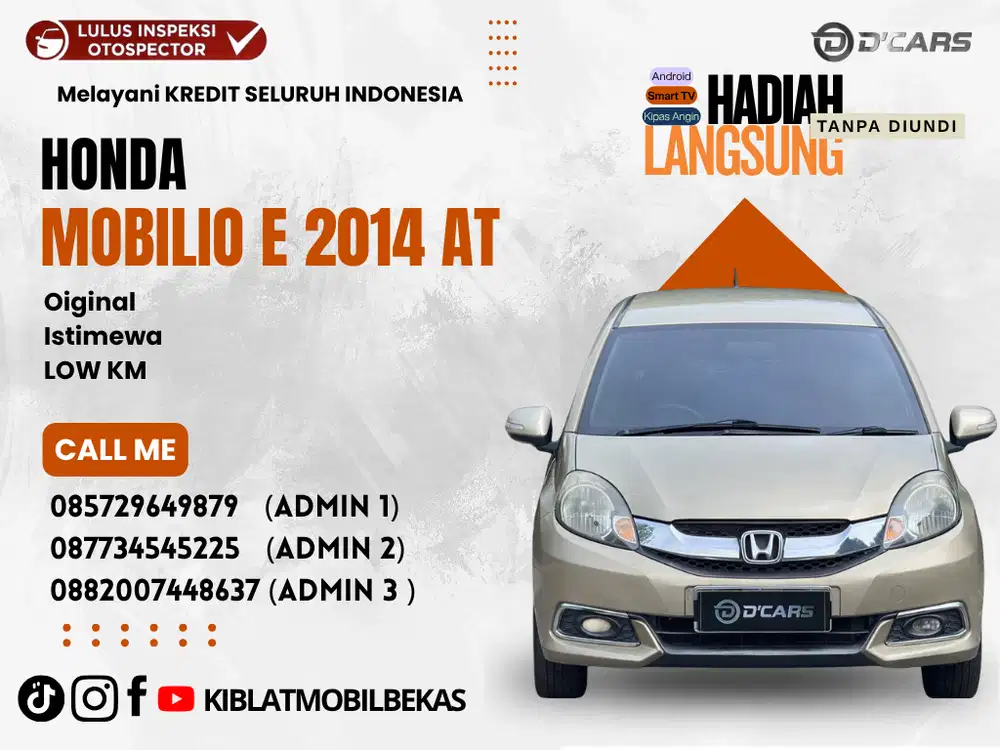 HONDA MOBILIO E AUTOMATIC 2014 LOW KM ORIGINAL