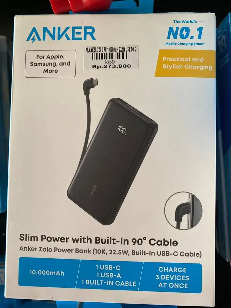 ANKER ZOLO PB 10.000MAH 22.5W USB TO C