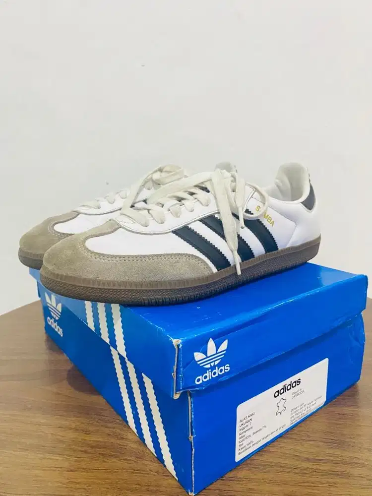 Preloved Adidas Samba OG B75806 White Black 100% Original