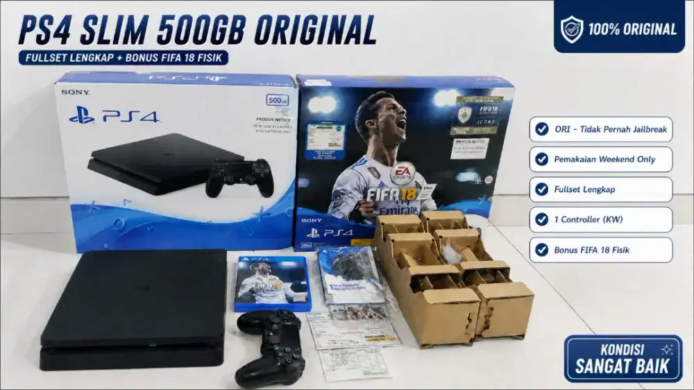 PlayStation 4 SLIM 500GB 100% Ori