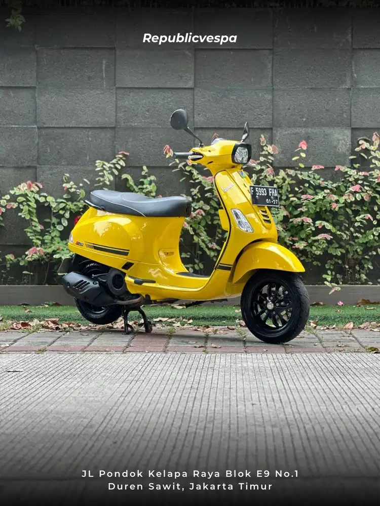 Piaggio Vespa S 125 IGET FACELIFT TAHUN 2021 WARNA YELLOW SOLE PERFECT