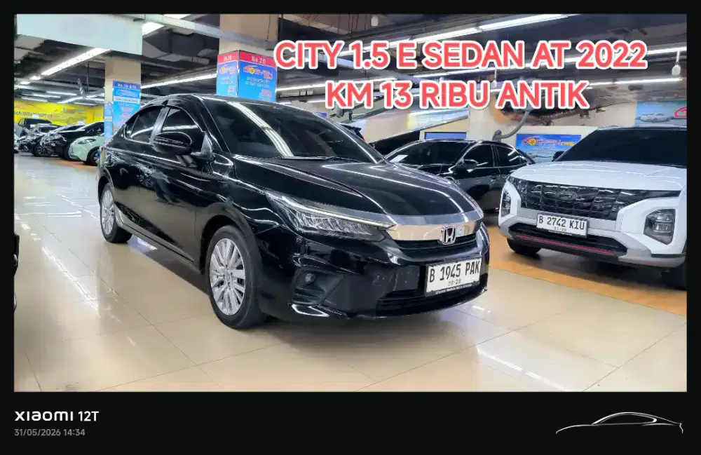 KM 13 ribu HONDA CITY 1.5 E SEDAN AT 2022 KONDISI ISTIMEWA