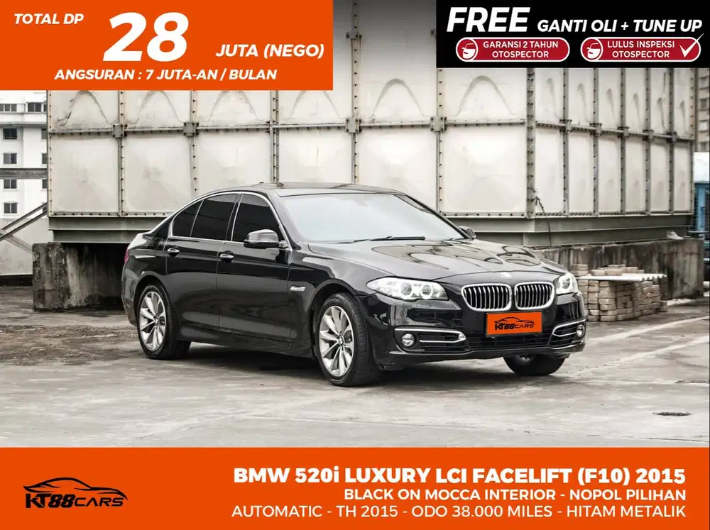[[BERGARANSI] BMW 520i LUXURY LCI FACELIFT THN 2015 HITAM GANJIL