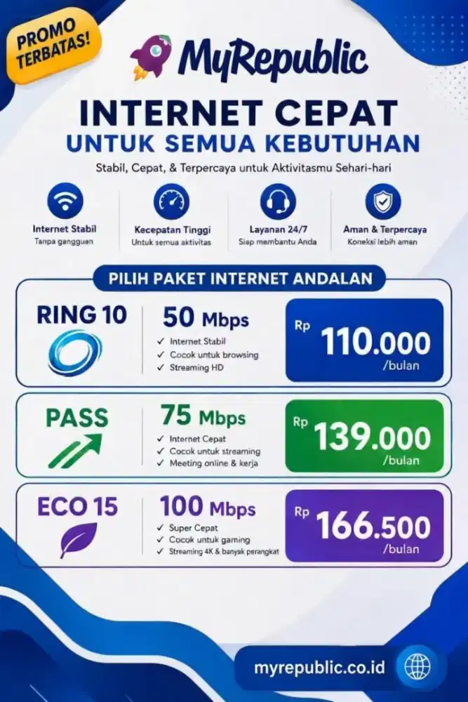 Terima pasang wifi my republic