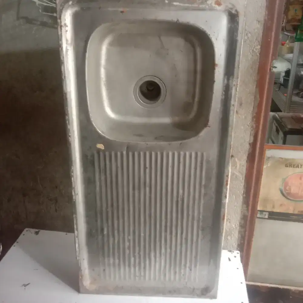 Jual cepat Bak tempat cuci piring setenles ukuran 96x40x12 cm