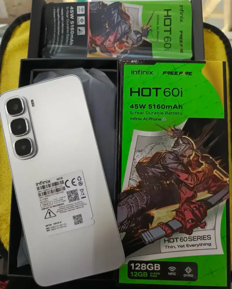 Infinix Hot 60i Nfc ram 6/128 lecet pemakaian dan masih garansi