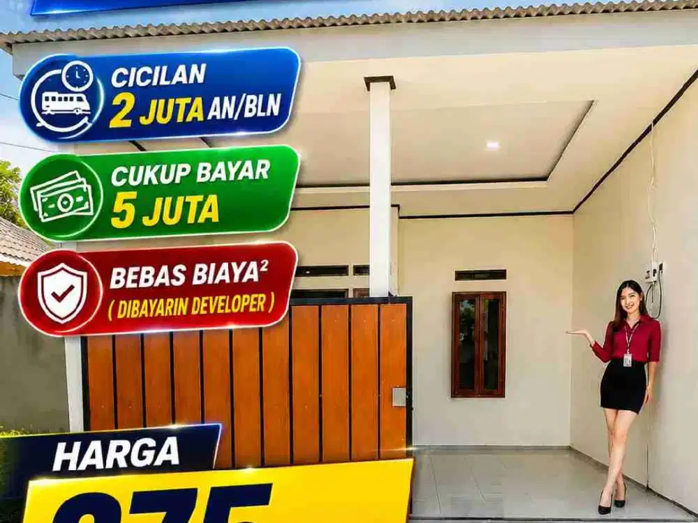 cicilan 2 juta rumah murah dekat stasiun dijual