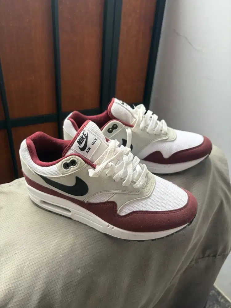 Nike Air Max 1 White Dark Team Red