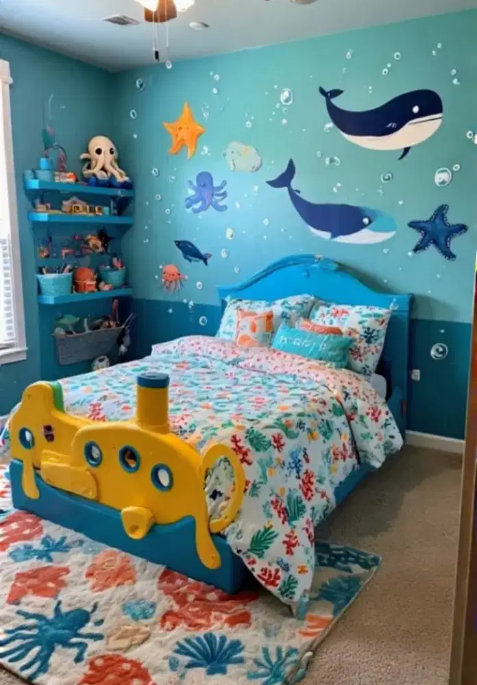Jasa lukis mural kamar anak