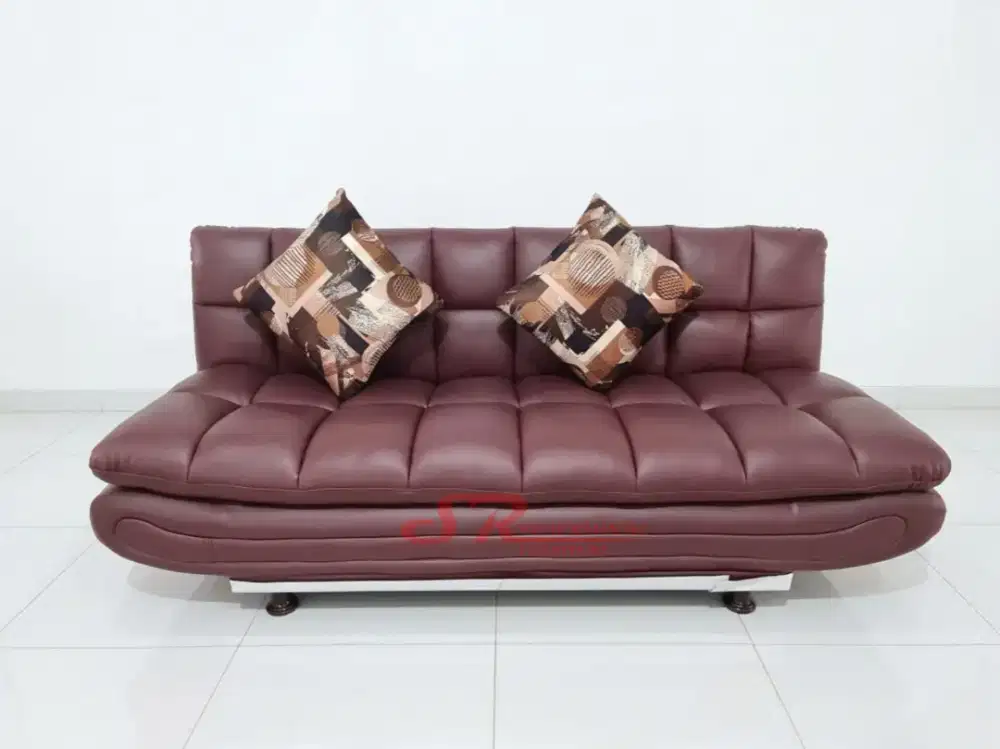 Sofa Bed Dark Choco barang murah area jogja (RK)