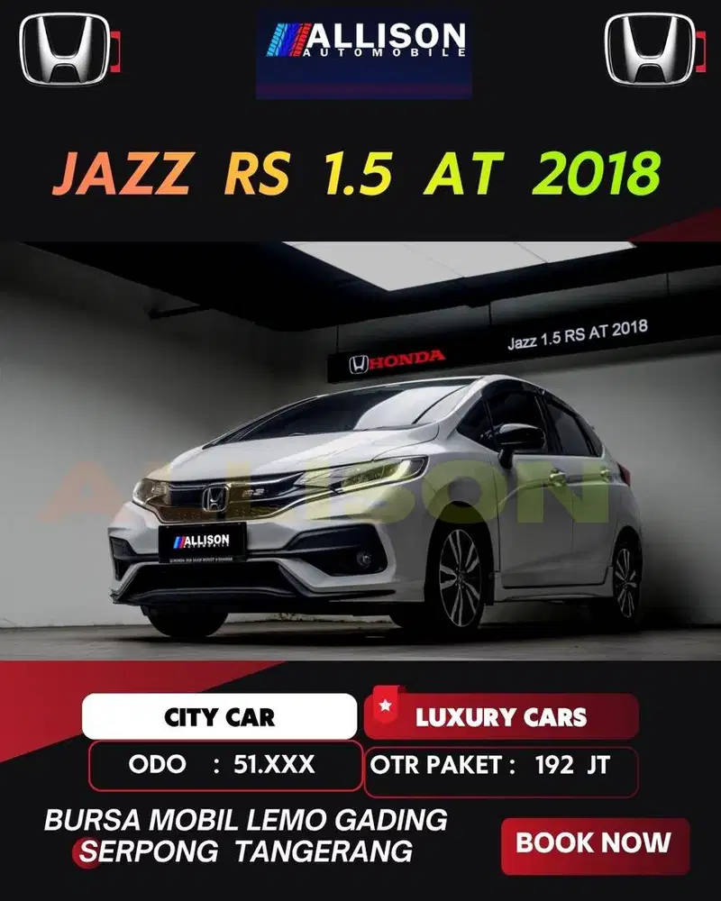 Honda Jazz 1.5 RS AT 2018 NoPol Ganjil