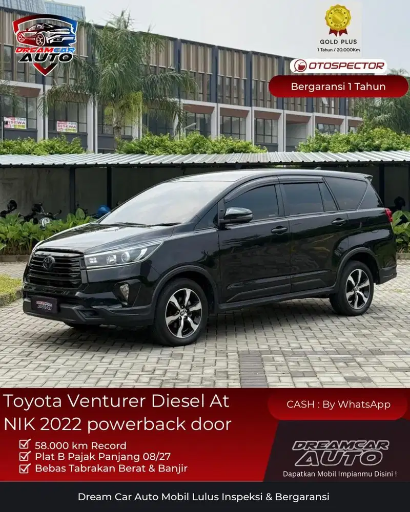 [ Low KM ] Kijang Innova Venturer Diesel 2.4 AT 2022 Power backdoor