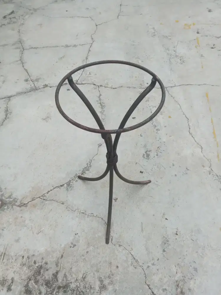 Rangka Meja Kopi Teh Lampu Dari Besi Tempa Vintage Antik