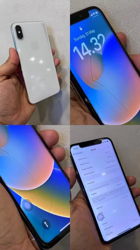 iPhone X 64Gb Silver MURAH