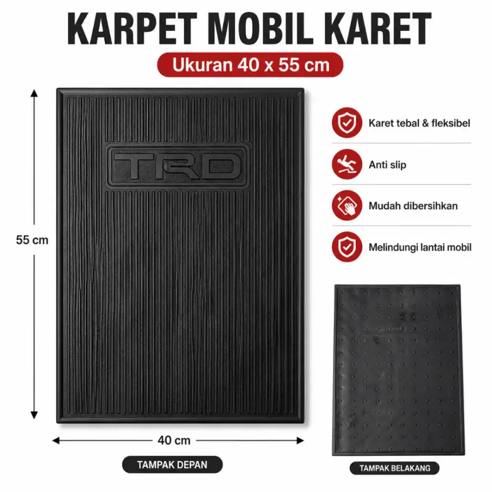Karpet mobil TRD bahan karet