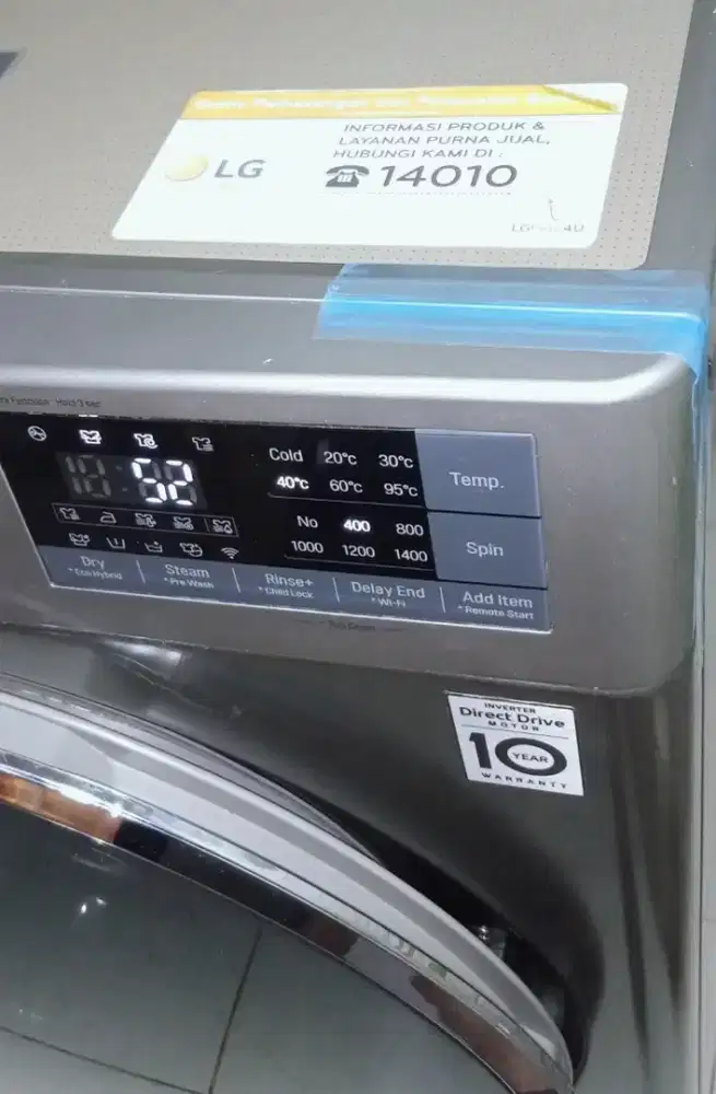 Bu mesin cuci frontloding LG 9/5kg sdh dryer,bs kering 100%(10bln pke)