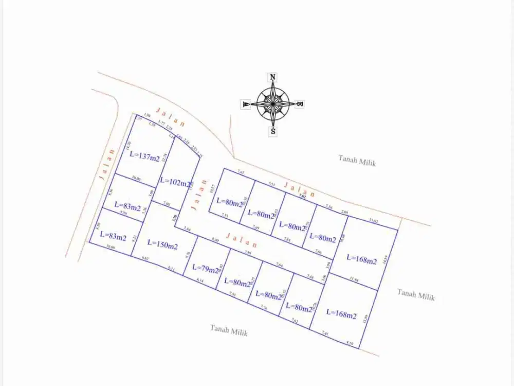 kavling exlusive taman mumbul 160 m2 idr 6,75 jt/m2