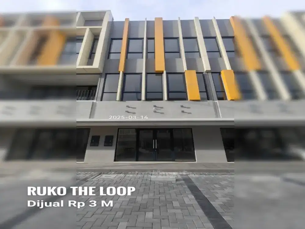 Ruko 3 Lantai  THE LOOP, Mozia  Turun Harga jadi 2,9 M