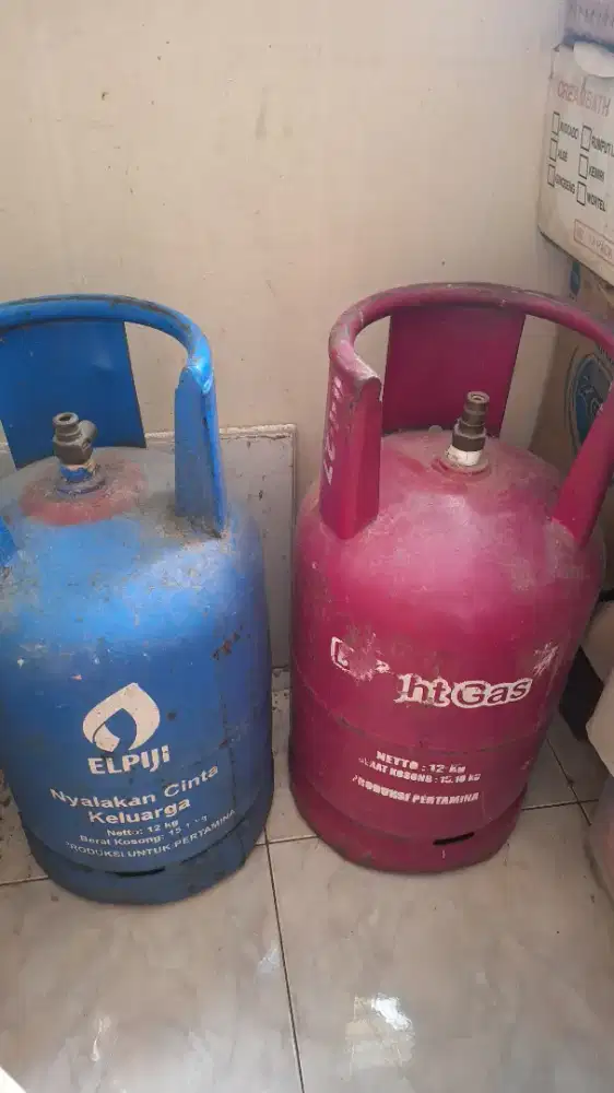 Tabung Gas 12 kg Pink Biru Kosong
