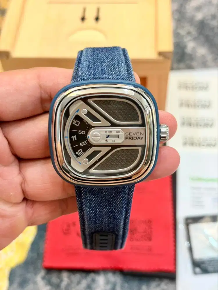 SEVENFRIDAY M1B/01 AKA URBAN EXPLORER Blue Denim Strap Original