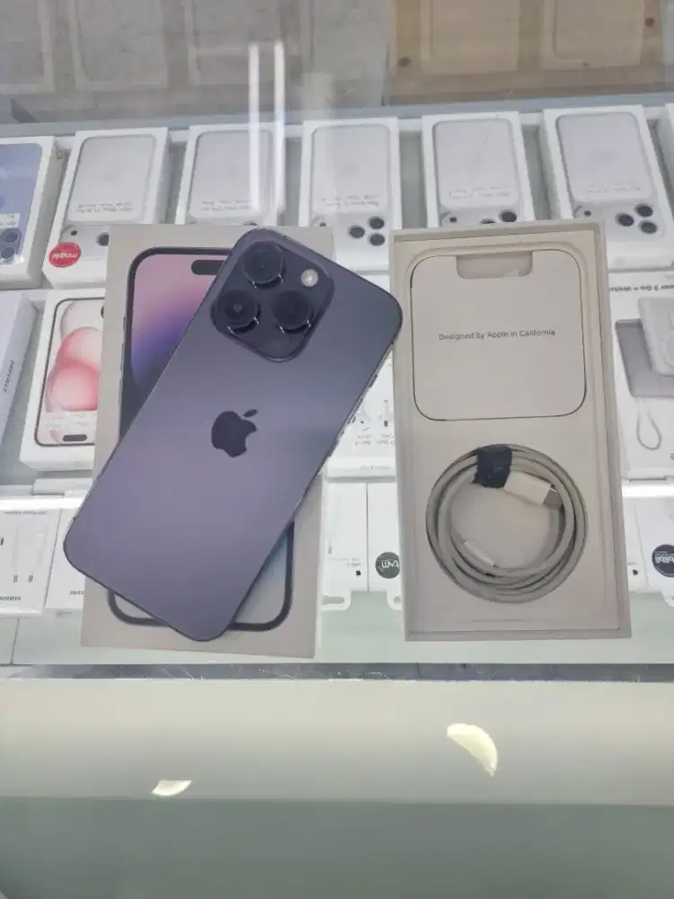 Second IPhone 14 Pro 256GB Purple Ex IBOX Fullset Original Nego