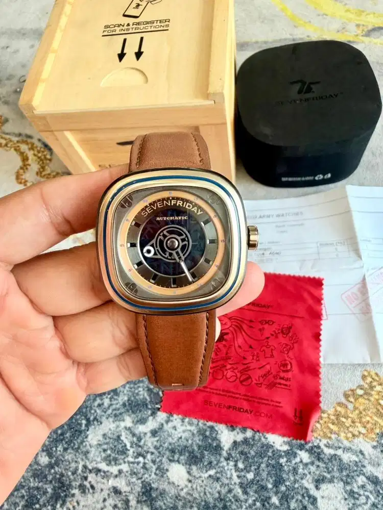 SEVENFRIDAY T-Series SF T2/04 T-ART Brown Leather Strap Seven Friday