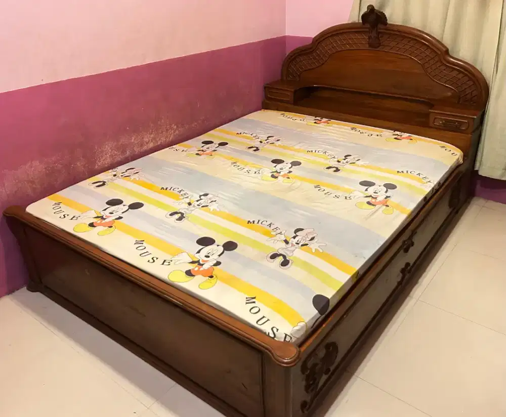 Jual tempat tidur jati tua asli