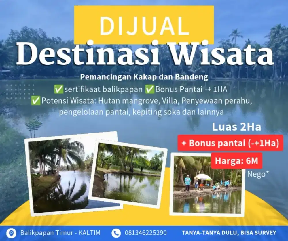 Pemancingan (bonus pantai) & tambak